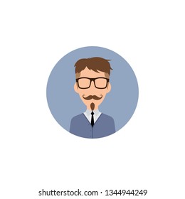 retro hipster gentleman avatar portrait