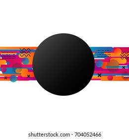 retro hipster geometric pattern, isolated on white background