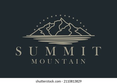 
Retro Hipster Mountain and Sea for Adventure Emblem Logo design inspiration