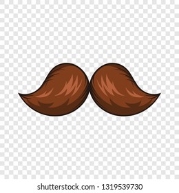 Retro hipster mustache icon in cartoon style on a background for any web design 