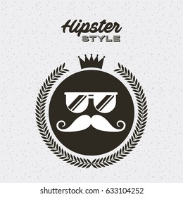 retro hipster style element icon