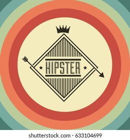 retro hipster style element icon