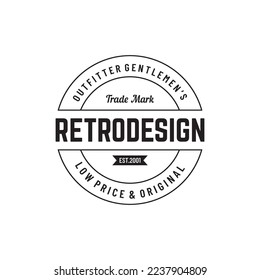 Retro hipster typography element for clothes shop, cafe, beer shop, restaurant, business, label, poster, vintage brand.