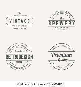 Retro hipster typography element for clothes shop, cafe, beer shop, restaurant, business, label, poster, vintage brand.