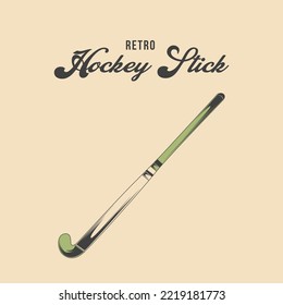 Retro Hockey Stick Vector Stock Illustration