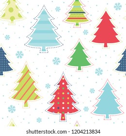Retro Holiday Seamless Vector Pattern