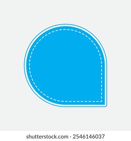 Retro Hope Shape with Blue Color. Second Style Label Icon. High Quality Vector Icon. Editable Vector