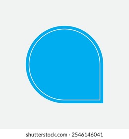 Retro Hope Shape with Blue Color. First Style Label Icon. High Quality Vector Icon. Editable Vector