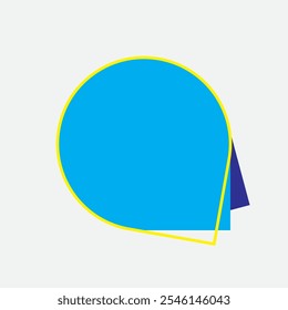 Forme rétro Hope avec couleur bleue. Icône D'Étiquette De Neuvième Style. Icône Image vectorielle de haute qualité. Image vectorielle modifiable