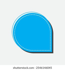 Retro Hope Shape with Blue Color. Fifth Style Label Icon. High Quality Vector Icon. Editable Vector