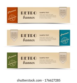Retro horizontal banners