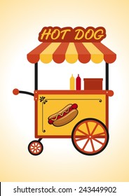 Retro Hot Dog Cart.