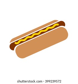 Retro Hot Dog Illustration