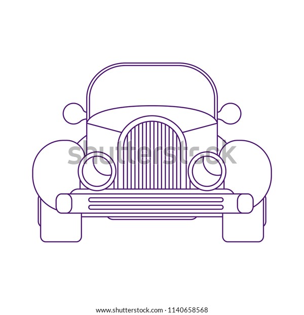 retro hot road car front view stock vector royalty free