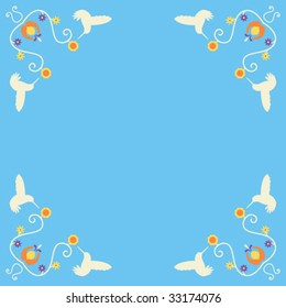 retro hummingbird corners