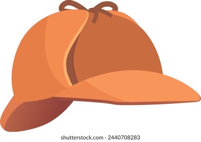 Retro hunting hat. Vintage cap cartoon icon isolated on white background