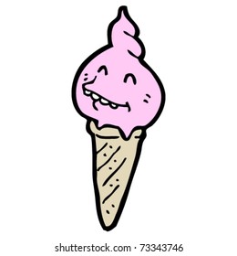 retro ice cream cartoon