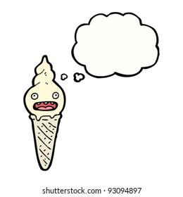 retro ice cream cartoon