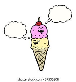 retro ice cream cartoon characters