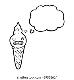 retro ice cream character