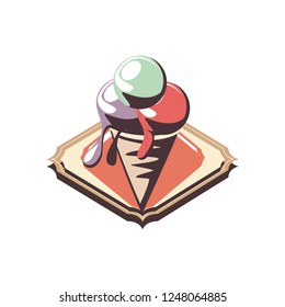 retro ice cream frame