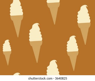 Retro ice cream seamless wallpaper vector