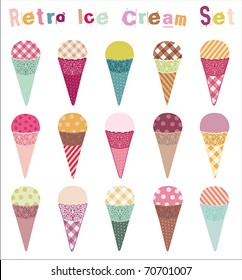 Retro Ice Cream Set