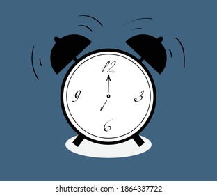 Retro icon alarm clock vector