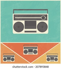 Retro Icon Design - Boombox