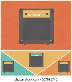 Retro Icon Design - Guitar Amplifier