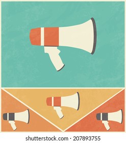 Retro Icon Design - Megaphone