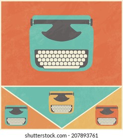 Retro Icon Design - Typewriter