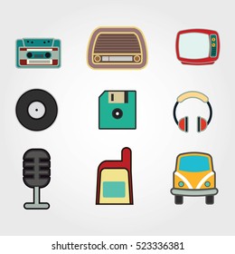 Retro icon design vector. 