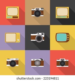 Retro icon, Flat design vector,Eps 10