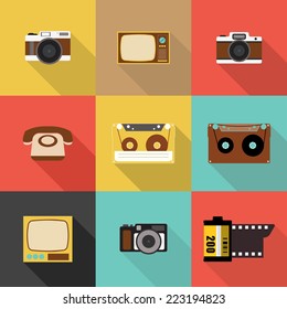 Retro icon, Flat design vector,Eps 10