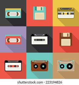 Retro icon, Flat design vector,Eps 10