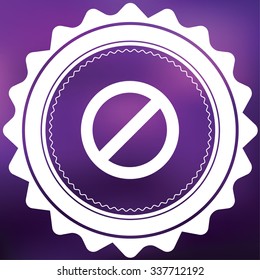 A Retro Icon Isolated on a Purple Background - Stop Sign