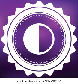 A Retro Icon Isolated on a Purple Background - Moon