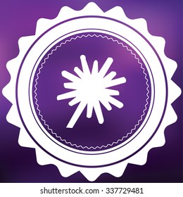 A Retro Icon Isolated on a Purple Background - Explosion