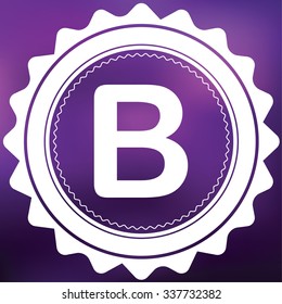 A Retro Icon Isolated on a Purple Background - B