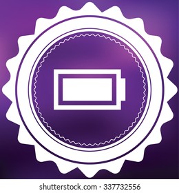 A Retro Icon Isolated on a Purple Background - Battery
