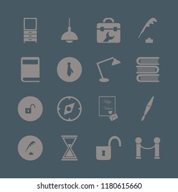 retro icon. retro vector icons set hourglass, heart envelope, chandelier and open lock