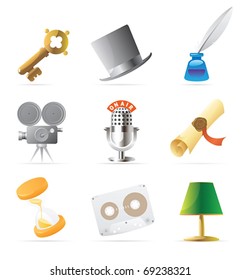Retro icons. Vector illustration.