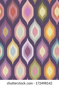 Retro ikat abstract ~ seamless vector background