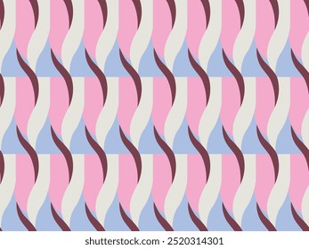 RETRO ILLUSION GEOMETRICAL SEAMLESS PATTERN IN VECTOR 