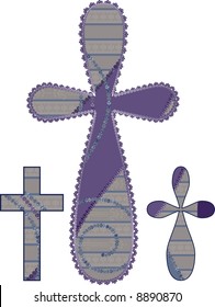 Retro illustration of crusafix design elements.