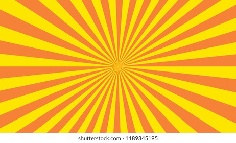 retro illustration with radial lines. pop art background