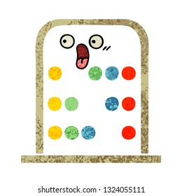 retro illustration style cartoon of a abacus