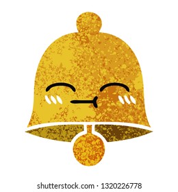 retro illustration style cartoon of a bell