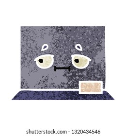 retro illustration style cartoon of a chalkboard